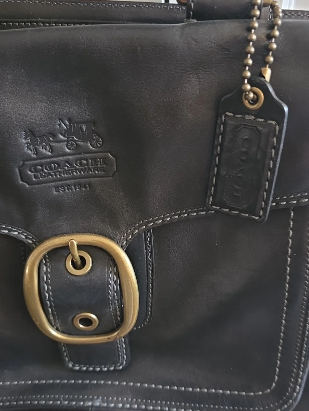 Coach Bleecker Shopper Tote With Tattersall Lining